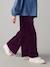 Pantalon fille large en velours anthracite+bleu grisé+écru+kaki+marron+prune+rose - vertbaudet enfant 