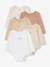 Lot 5 bodies manches longues BASICS bébé emmanchures US en coton bio lot blanc - vertbaudet enfant 