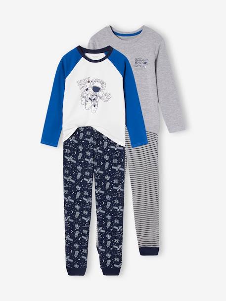Lot de 2 pyjamas garçon space explorer bleu électrique - vertbaudet enfant 