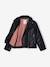 Leather-Effect Jacket for Girls black - vertbaudet enfant 