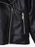 Leather-Effect Jacket for Girls black - vertbaudet enfant 