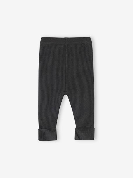 Adaptive Knitted Leggings for Babies aqua green+grey+marl beige - vertbaudet enfant 