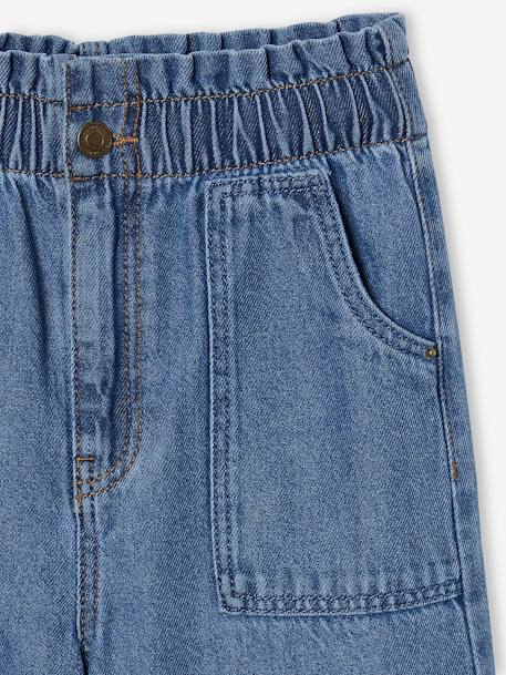 Jean fille large charpentier bleu clair+bleu moyen+denim gris - vertbaudet enfant 