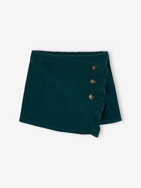 Jupe-short fille en velours effet portefeuille - vertbaudet enfant Fille-Jupe-short fille en velours effet portefeuille