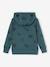 Sweat zippé capuche à oreilles sport garçon vert d'eau - vertbaudet enfant 