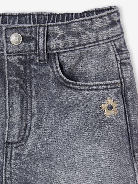 Jean fille large bleu moyen+denim black+denim bleached+denim brut+denim gris+stone - vertbaudet enfant 