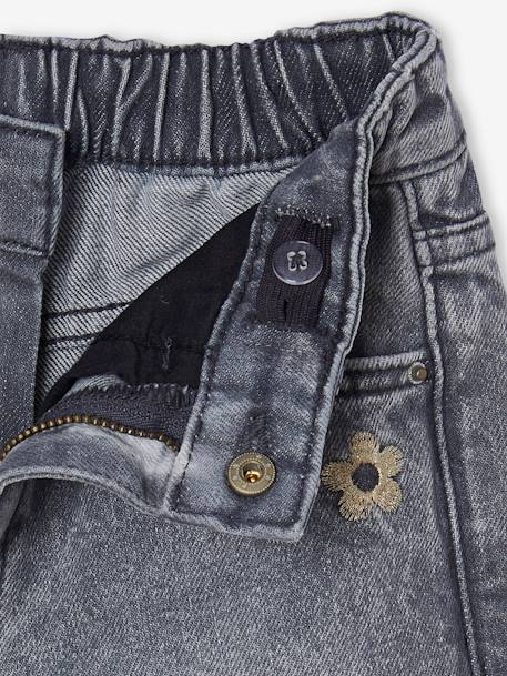 Jean fille large bleu moyen+denim black+denim bleached+denim brut+denim gris+stone - vertbaudet enfant 