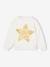 Basics Sweatshirt with Motif for Girls coral+peony pink+vanilla+violet - vertbaudet enfant 