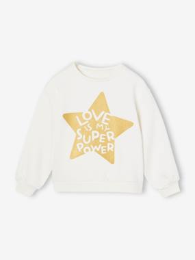 Sweat fille motif imprimé - vertbaudet enfant Fille-Sweat fille motif imprimé