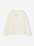 Cardigan in Lightweight Openwork Knit for Girls ecru+sage green - vertbaudet enfant 