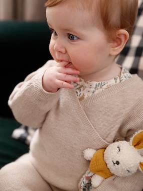 Brassière bébé naissance tricot point mousse coton et laine - vertbaudet enfant Bébé-Pull, gilet, sweat-Gilet-Brassière bébé naissance tricot point mousse coton et laine