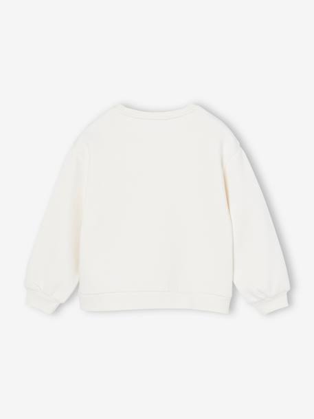 Sweat fille motif imprimé corail+pivoine+vanille+violet - vertbaudet enfant 