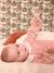 Pyjama bébé fille velours collerette imprimée rose poudré - vertbaudet enfant 