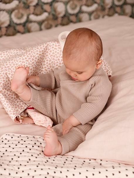 Gilet brassière bébé en tricot beige - vertbaudet enfant 