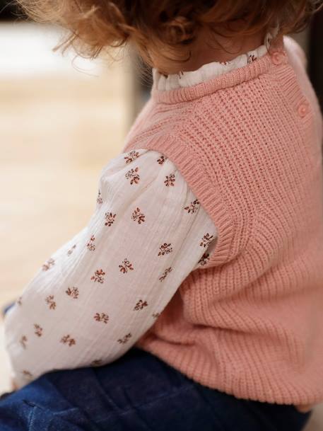 2-in-1 Jumper for Babies rosy+sky blue - vertbaudet enfant 