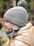 Beanie + Snood + Mittens Set for Baby Boys, Basics aqua green - vertbaudet enfant 