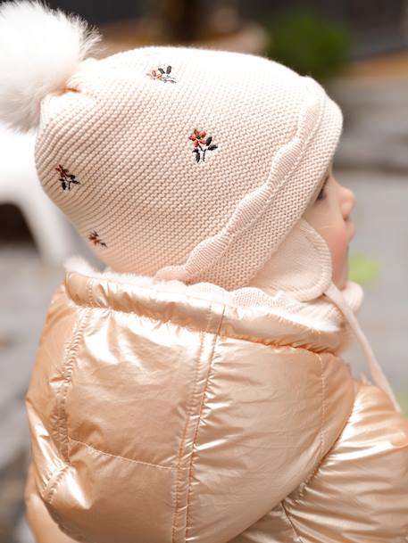 Beanie + Snood + Mittens Set for Baby Girls sand beige - vertbaudet enfant 