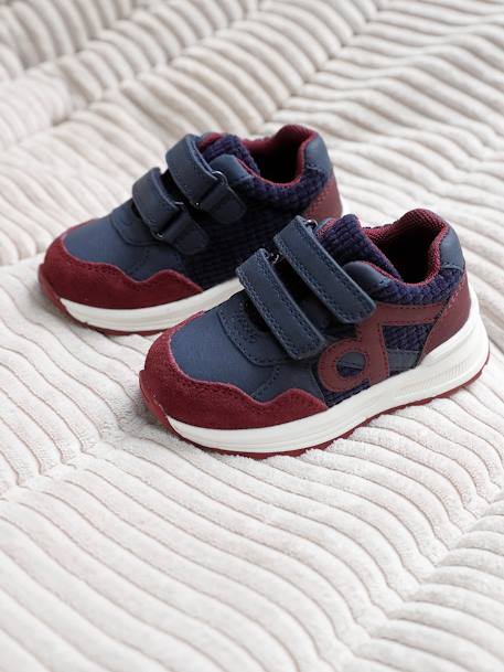 Hook-and-Loop Trainers for Boys navy blue+set blue - vertbaudet enfant 