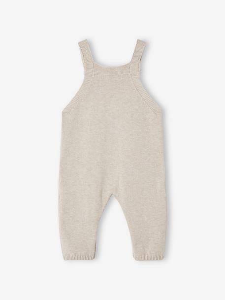 Salopette en tricot bébé beige chiné - vertbaudet enfant 