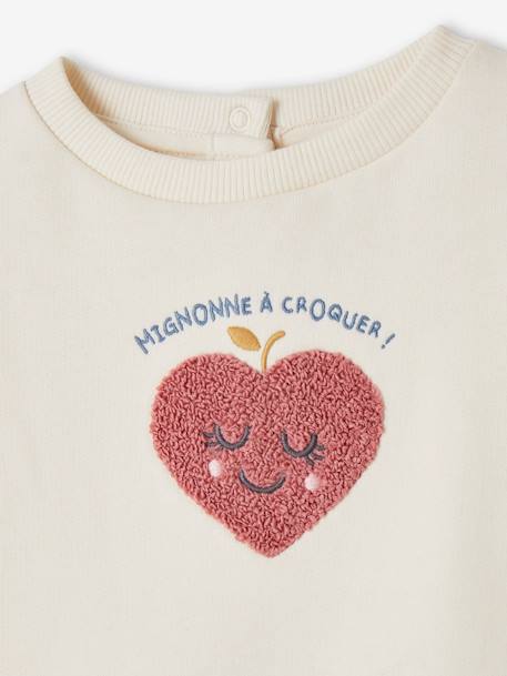 Sweat bébé avec motif en bouclettes écru - vertbaudet enfant 