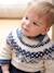 Jacquard Jumper in Ultra Soft Fuzzy Knit for Baby Boys ecru+khaki - vertbaudet enfant 