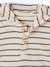 Striped Hooded Top for Baby Boys crystal blue+sandy beige+tomato red - vertbaudet enfant 