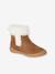 Bottines enfant fille synthétique fourrées zippées marron - vertbaudet enfant 