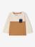 Colourblock Top in Organic Cotton for Babies pecan nut - vertbaudet enfant 
