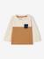 Colourblock Top in Organic Cotton for Babies pecan nut - vertbaudet enfant 
