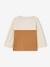 Colourblock Top in Organic Cotton for Babies pecan nut - vertbaudet enfant 