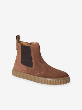 Chaussures-Chaussures fille 23-38-Boots, bottines-Boots fille cuir zippées et élastiquées