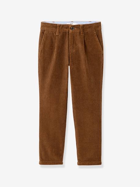 Pantalon chino velours marron - vertbaudet enfant 