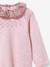 Knitted robe with Liberty® fabric collar for babies CYRILLUS marl pink - vertbaudet enfant 