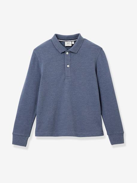 Polo garçon en coton biologique bleu nuit - vertbaudet enfant 