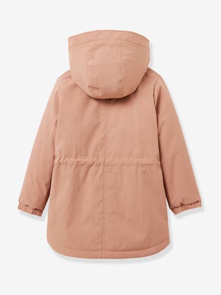 CYRILLUS faux fur lined parka for girls rose - vertbaudet enfant 