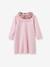 Knitted robe with Liberty® fabric collar for babies CYRILLUS marl pink - vertbaudet enfant 