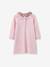 Knitted robe with Liberty® fabric collar for babies CYRILLUS marl pink - vertbaudet enfant 