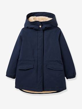 Parka fille doublée imitation fourrure - vertbaudet enfant Parka fille doublée imitation fourrure - vertbaudet enfant