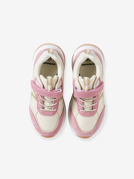 Trainers with Elastic & Hook-&-Loop for Girls set pink - vertbaudet enfant 