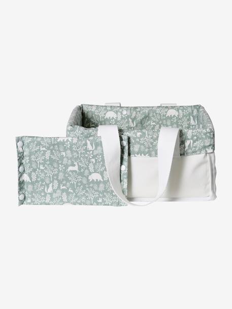 Nappy Storage Basket with 2 Compartments grey blue - vertbaudet enfant 