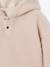 Sweat fille à capuche en sherpa écru+rose poudré - vertbaudet enfant 