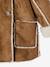 Shearling-Type Coat with Hood for Girls brown - vertbaudet enfant 