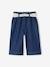 Wide Leg Jeans with Tie Belt, for Babies brut denim+stone - vertbaudet enfant 