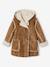 Shearling-Type Coat with Hood for Girls brown - vertbaudet enfant 