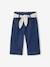 Wide Leg Jeans with Tie Belt, for Babies brut denim+stone - vertbaudet enfant 