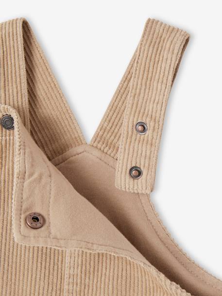Corduroy Dungarees for Baby Boys taupe - vertbaudet enfant 