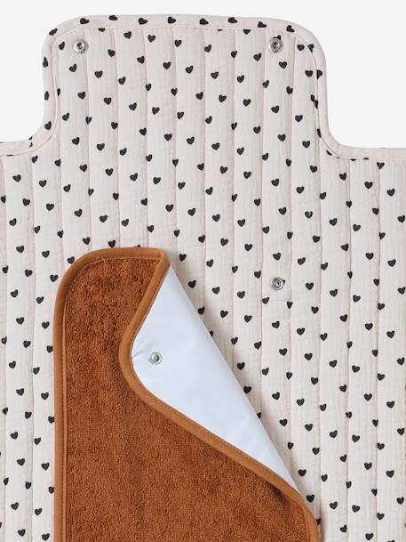 Tapis à langer de voyage blanc+écru+noisette - vertbaudet enfant 