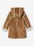 Shearling-Type Coat with Hood for Girls brown - vertbaudet enfant 