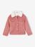 Corduroy Jacket Lined in Faux Fur, for Girls blush - vertbaudet enfant 
