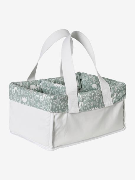 Nappy Storage Basket with 2 Compartments grey blue - vertbaudet enfant 